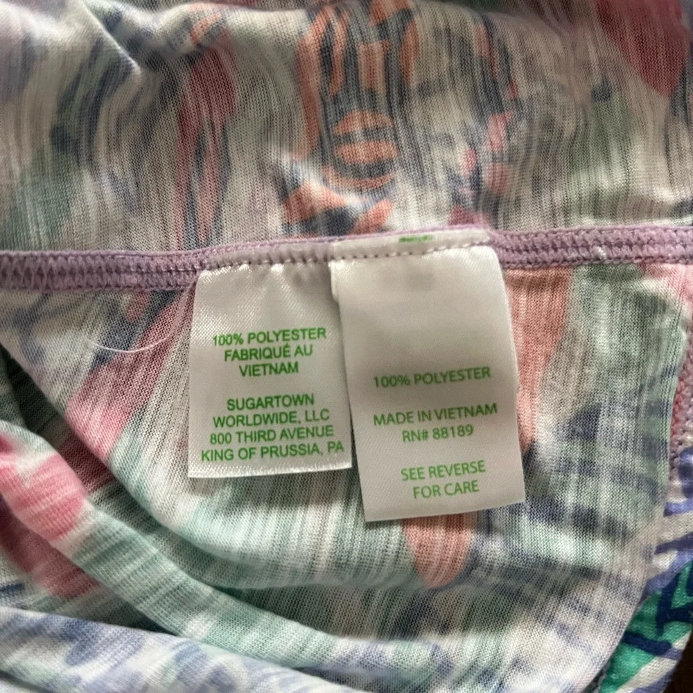 Lilly Pulitzer Racerback tee shirt animal print multi colored size medium - Picture 12 of 14